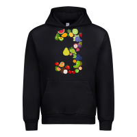 Black Number 3 Fruit 3rd birthday party fruit themed gift Idea Urban Hoodie - minhPixels