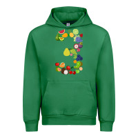 Emerald Number 3 Fruit 3rd birthday party fruit themed gift Idea Urban Hoodie - minhPixels