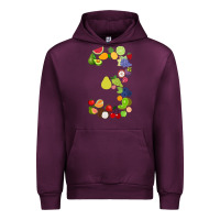 Mauve Wine Number 3 Fruit 3rd birthday party fruit themed gift Idea Urban Hoodie - minhPixels