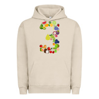 Pigment French Oak Number 3 Fruit 3rd birthday party fruit themed gift Idea Urban Hoodie - minhPixels
