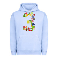 Pigment Grape Ice Number 3 Fruit 3rd birthday party fruit themed gift Idea Urban Hoodie - minhPixels
