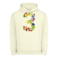 Pigment Pistachio Number 3 Fruit 3rd birthday party fruit themed gift Idea Urban Hoodie - minhPixels