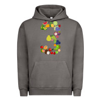 Pigment Tornado Number 3 Fruit 3rd birthday party fruit themed gift Idea Urban Hoodie - minhPixels