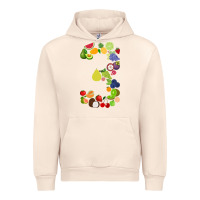 Sandshell Number 3 Fruit 3rd birthday party fruit themed gift Idea Urban Hoodie - minhPixels
