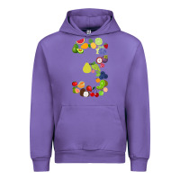 Tulip Number 3 Fruit 3rd birthday party fruit themed gift Idea Urban Hoodie - minhPixels