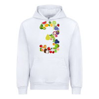 White Number 3 Fruit 3rd birthday party fruit themed gift Idea Urban Hoodie - minhPixels