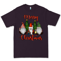 Plum Merry Christmas Gnomes Premium Tee - RanaPortraitStore