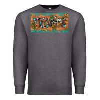 Charcoal Heather texas sunflower cactus cowhide leopard licence plate Premium Sweatshirt - Artiststas