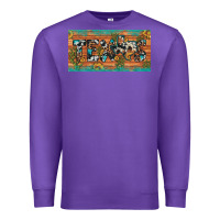 Purple texas sunflower cactus cowhide leopard licence plate Premium Sweatshirt - Artiststas