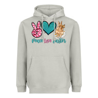 Moon Dust peace love easter with bunny and butterfly Heavyweight Hoodie - Artiststas