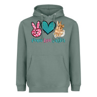 Sage peace love easter with bunny and butterfly Heavyweight Hoodie - Artiststas