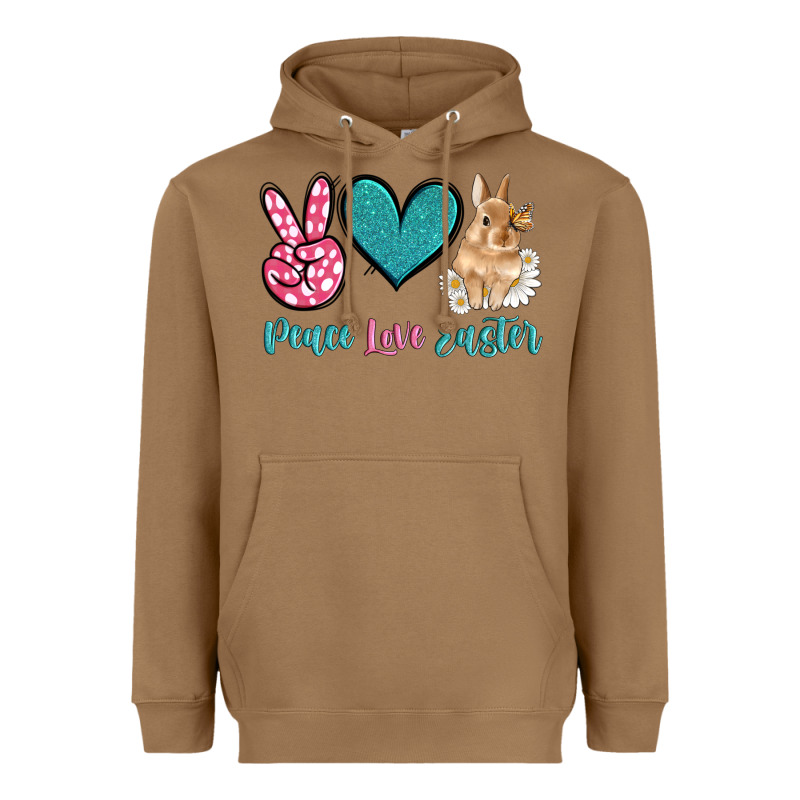 Peace Love Easter With Bunny And Butterfly Heavyweight Hoodie by Artiststas | Teevron