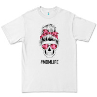 White Pink Flower Mom Skull Premium Tee - Bettercallsaul