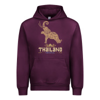 Mauve Wine Thai Flag Vacation Bangkok Travel Thailand Urban Hoodie - minhPixels