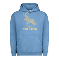 Pigment Pebble Blue Thai Flag Vacation Bangkok Travel Thailand Urban Hoodie - minhPixels