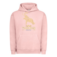 Pigment Salmon Thai Flag Vacation Bangkok Travel Thailand Urban Hoodie - minhPixels