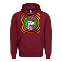 Burgundy halloween bichons frise dog Zipper Hoodie - LillyAllenDesigns