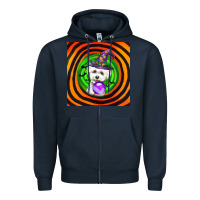 Navy halloween bichons frise dog Zipper Hoodie - LillyAllenDesigns