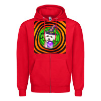 Red halloween bichons frise dog Zipper Hoodie - LillyAllenDesigns