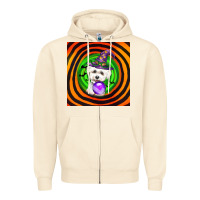 Sandshell halloween bichons frise dog Zipper Hoodie - LillyAllenDesigns