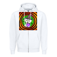White halloween bichons frise dog Zipper Hoodie - LillyAllenDesigns