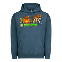 Pigment Midnight Navy howdy halloween pumpkins Urban Hoodie - AdoDesignShop