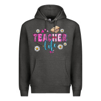 Charcoal Heather teacher life Premium Hoodie - BundleAndBundleShop