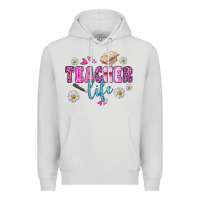 Dove Grey teacher life Premium Hoodie - BundleAndBundleShop