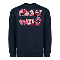 Navy breast cancer emt emergency medical technician Heavyweight Sweatshirt - LillyAllenDesigns