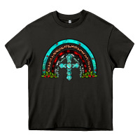 Asphalt cross christmas rainbow Heavy Core Tee - JahusDesignShop