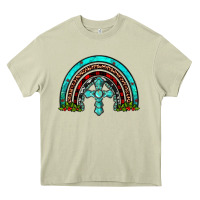 Mossy cross christmas rainbow Heavy Core Tee - JahusDesignShop
