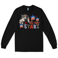 Black Oh my stars horse 4th of july Long Sleeve Tee - CowGirlArtShop