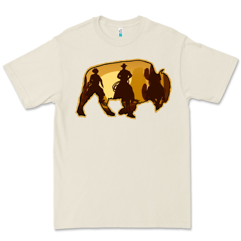 Bison Silhouette Cowboy Premium Tee by Bettercallsaul | Teevron