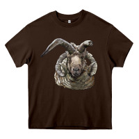 Chocolate Brown navajo churro sheep head Heavy Core Tee - LillyAllenDesigns