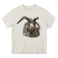 Cream navajo churro sheep head Heavy Core Tee - LillyAllenDesigns
