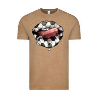Vintage Coffee Soccer lips Vintage Tee - HowdyJamesFarm