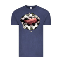 Vintage Denim Soccer lips Vintage Tee - HowdyJamesFarm