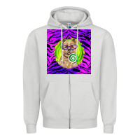 Dove Grey Halloween Cairn Terrier Dog Zipper Hoodie - LillyAllenDesigns