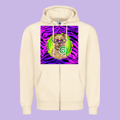Halloween Cairn Terrier Dog Zipper Hoodie Designed By Lillyallendesigns