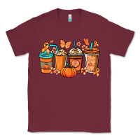 Burgundy Kidney Cancer coffee cups orange ribbon Classic Tee - NancyCooperArtShop
