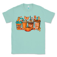 Seafoam Kidney Cancer coffee cups orange ribbon Classic Tee - NancyCooperArtShop