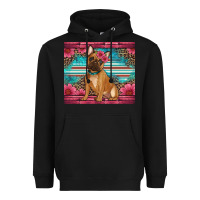 Black french bulldog floral Heavyweight Hoodie - Artiststas