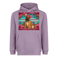 Lavender french bulldog floral Heavyweight Hoodie - Artiststas
