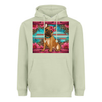 Matcha french bulldog floral Heavyweight Hoodie - Artiststas
