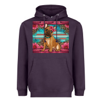Plum french bulldog floral Heavyweight Hoodie - Artiststas