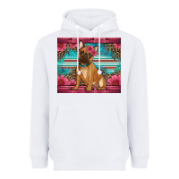 White french bulldog floral Heavyweight Hoodie - Artiststas