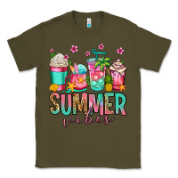 Army Green summer vibes coffee cups Classic Tee - Jasminsmagicworld