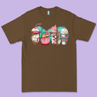 Volleyball Coffee Premium Tee Designed By Jasminsmagicworld