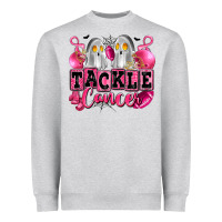 Heather Grey tackle cancer with ghosts playing football Heavyweight Sweatshirt - LillyAllenDesigns