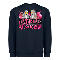 Navy tackle cancer with ghosts playing football Heavyweight Sweatshirt - LillyAllenDesigns